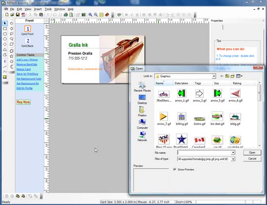 Belltech Business Card Designer Pro printing software