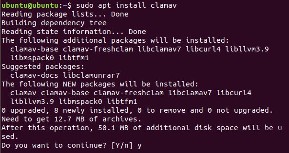 Cài đặt phần mềm diệt virus ClamAV trên Ubuntu