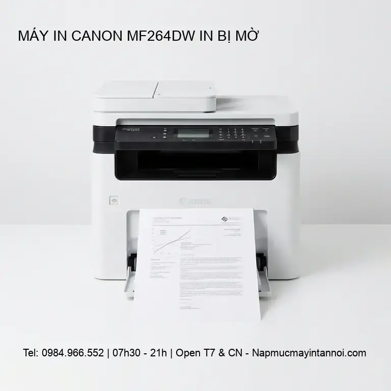 Khắc phục Canon MF264dw in mờ