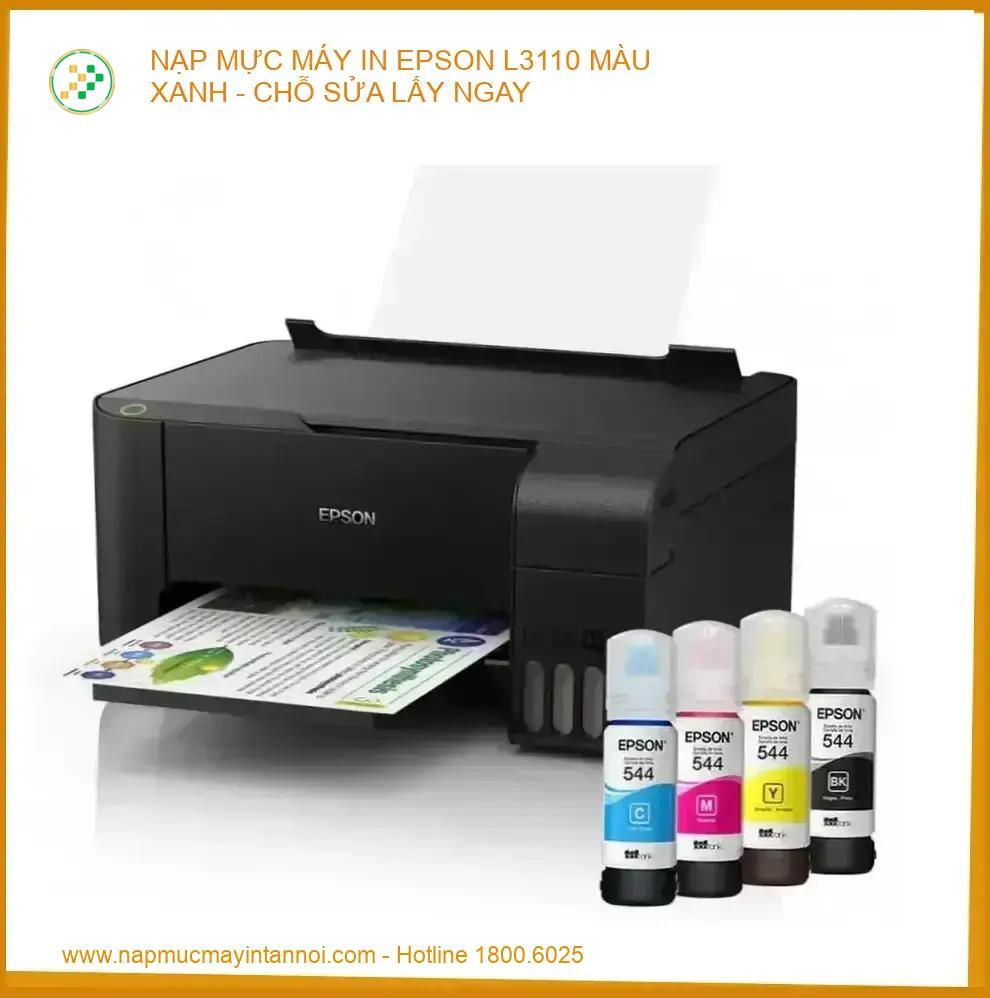 Nạp Mực Máy In Epson L3110 Màu Xanh – Trung Tâm Sửa Chữa Uy Tín TPHCM
