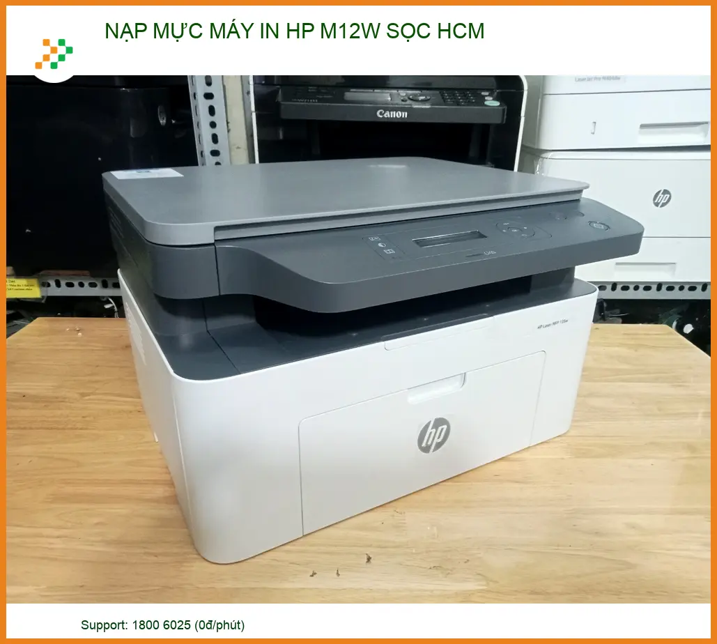Nạp Mực Máy In HP M12W Sọc HCM | Đơn Vị Sửa Chữa Uy Tín Lấy Ngay